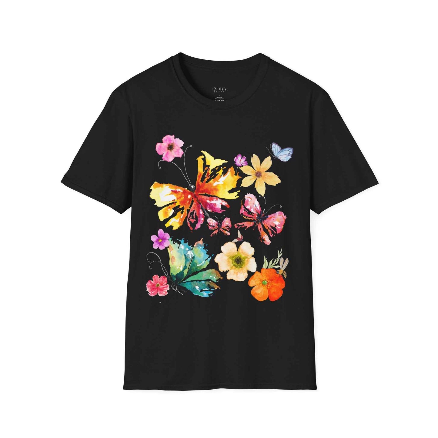 Butterfly Garden T-Shirt- Beautiful bloomy women tee