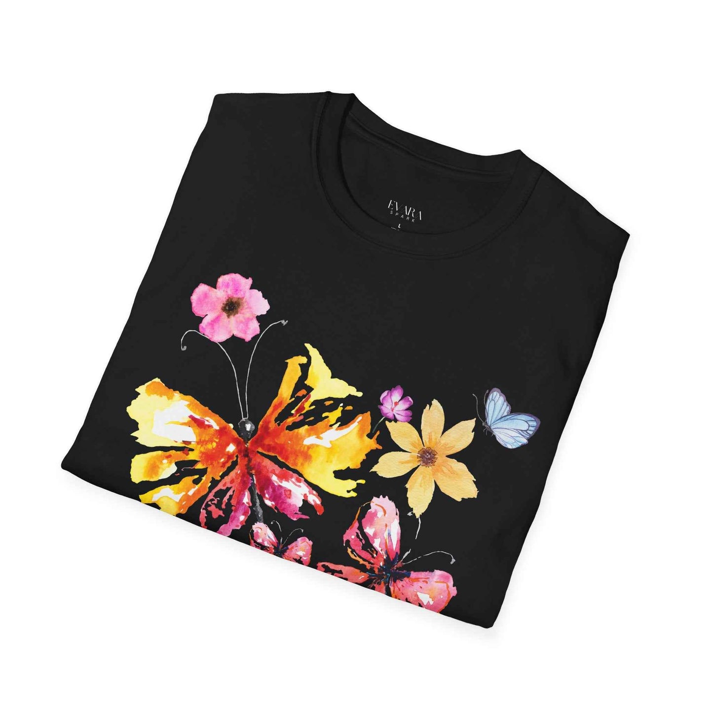 Butterfly Garden T-Shirt- Beautiful bloomy women tee