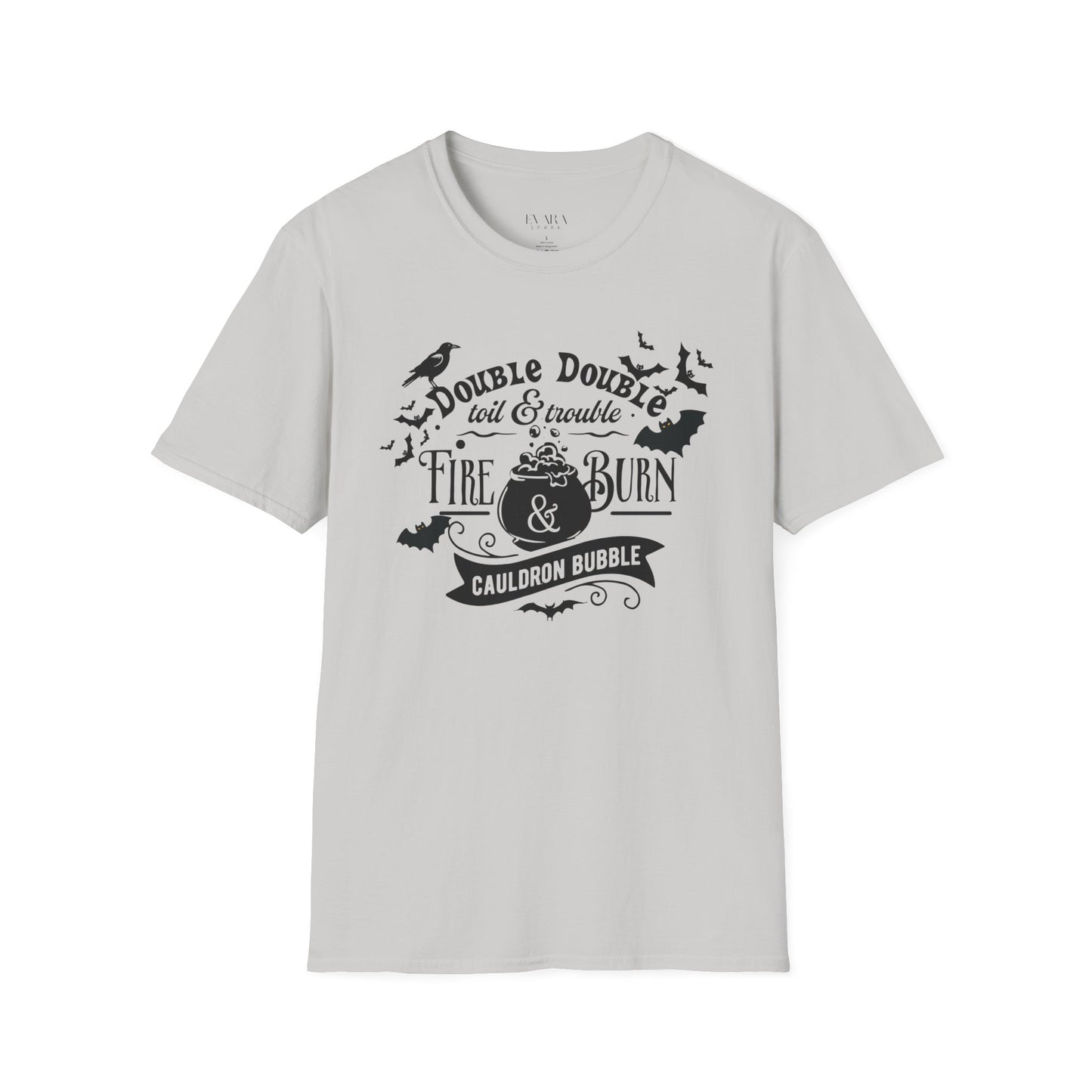 Double-Double Toil and Trouble T-Shirt, Unisex Halloween Witch Quote Tee