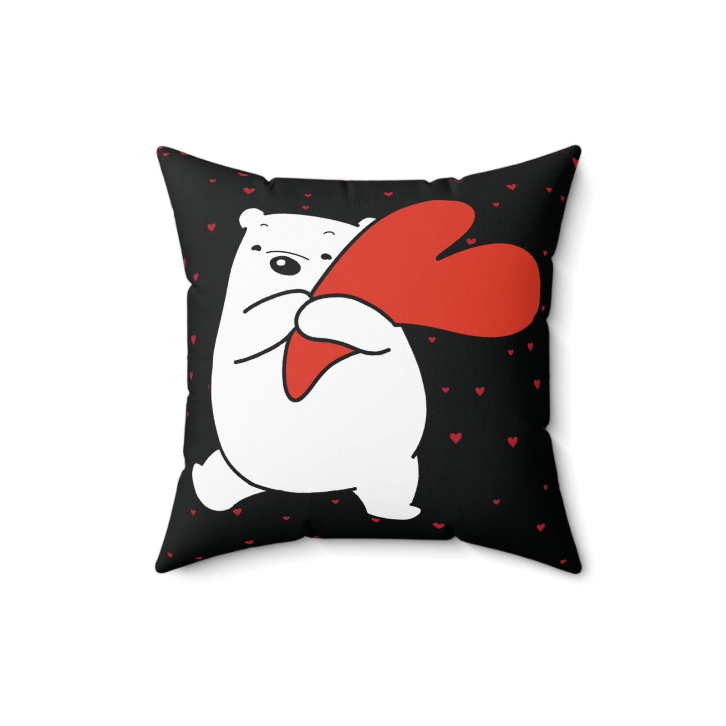 Valentine's 'Hearty Teddy' Square Pillow