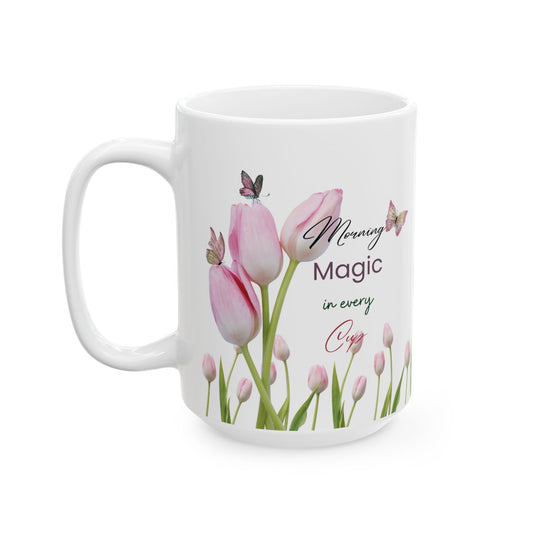 Magical Morning Floral Ceramic Mug - Perfect Gift for Nature Lovers and Special Occasions