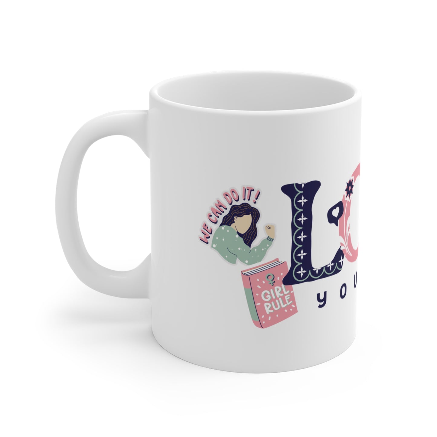 'Girl's Rule' Love Mug 11oz