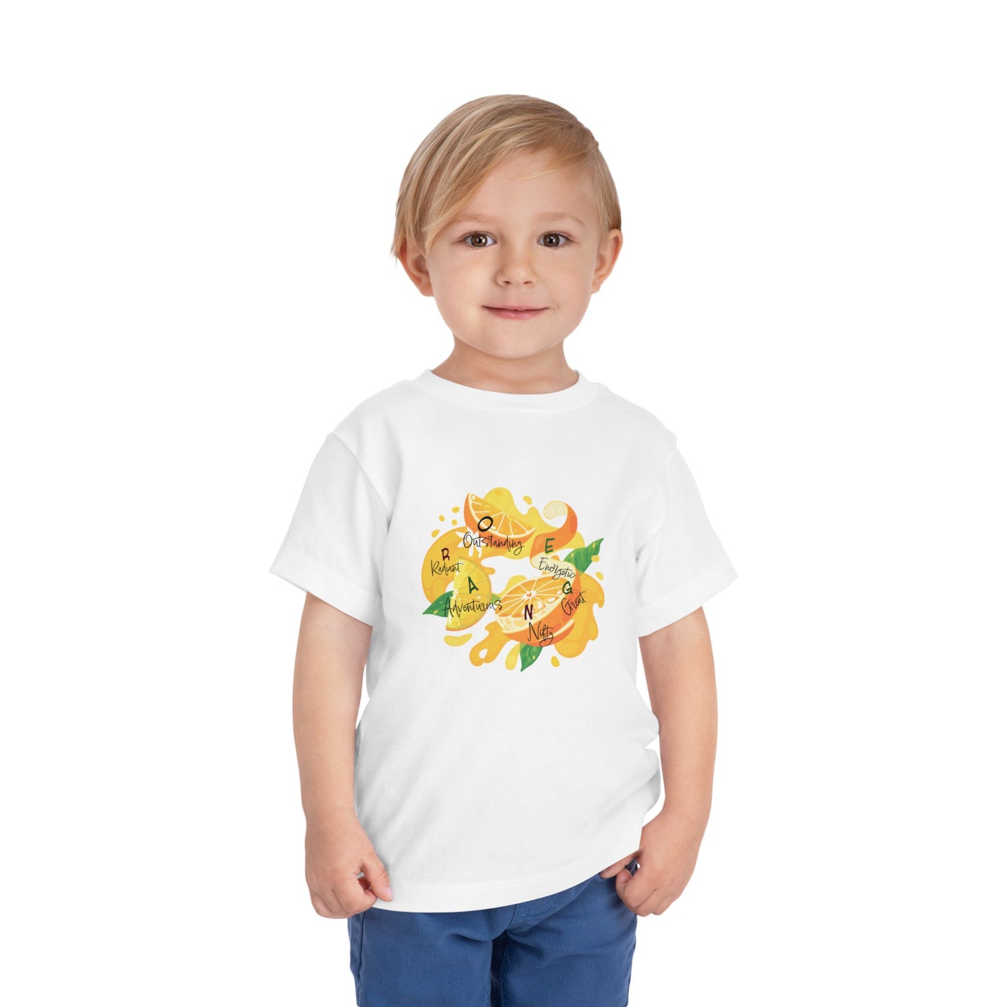 Toddler Tee Orange Cute Picture