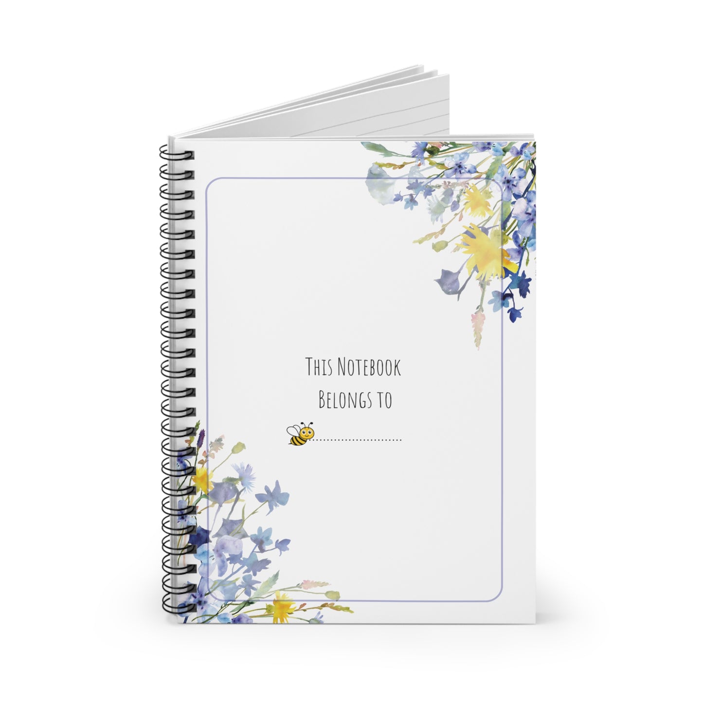 Floral Spiral Notebook - Personalize with Your Name