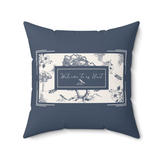 'Welcome to Our Nest' Square Pillow