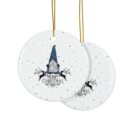 Blue Gnome Ceramic Ornaments