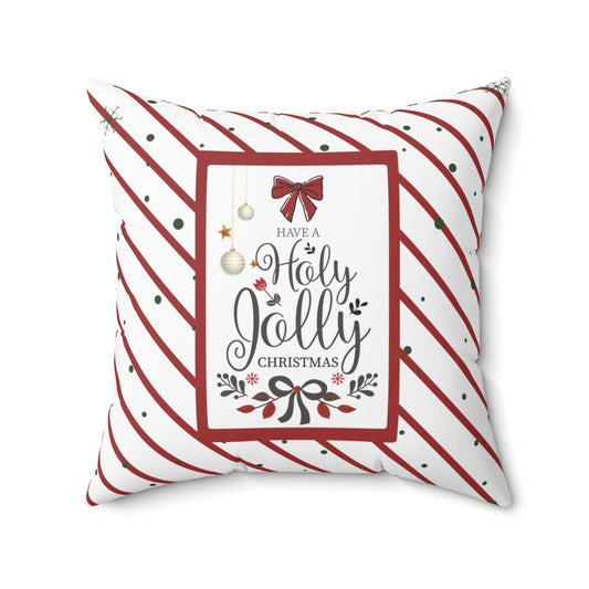 Festive Stripes Christmas Pillow