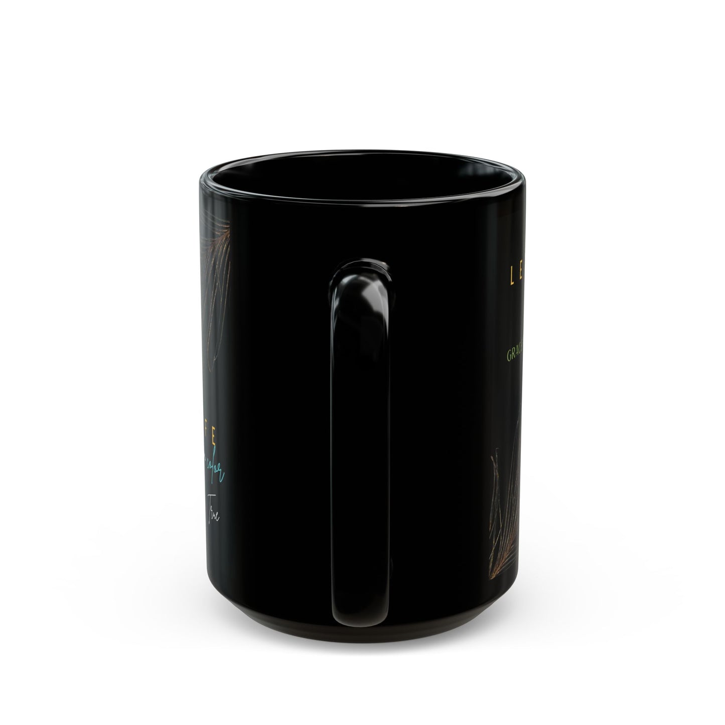 Inspirational Black Mug - 'Let Life Unfold in Color' - 11oz & 15oz