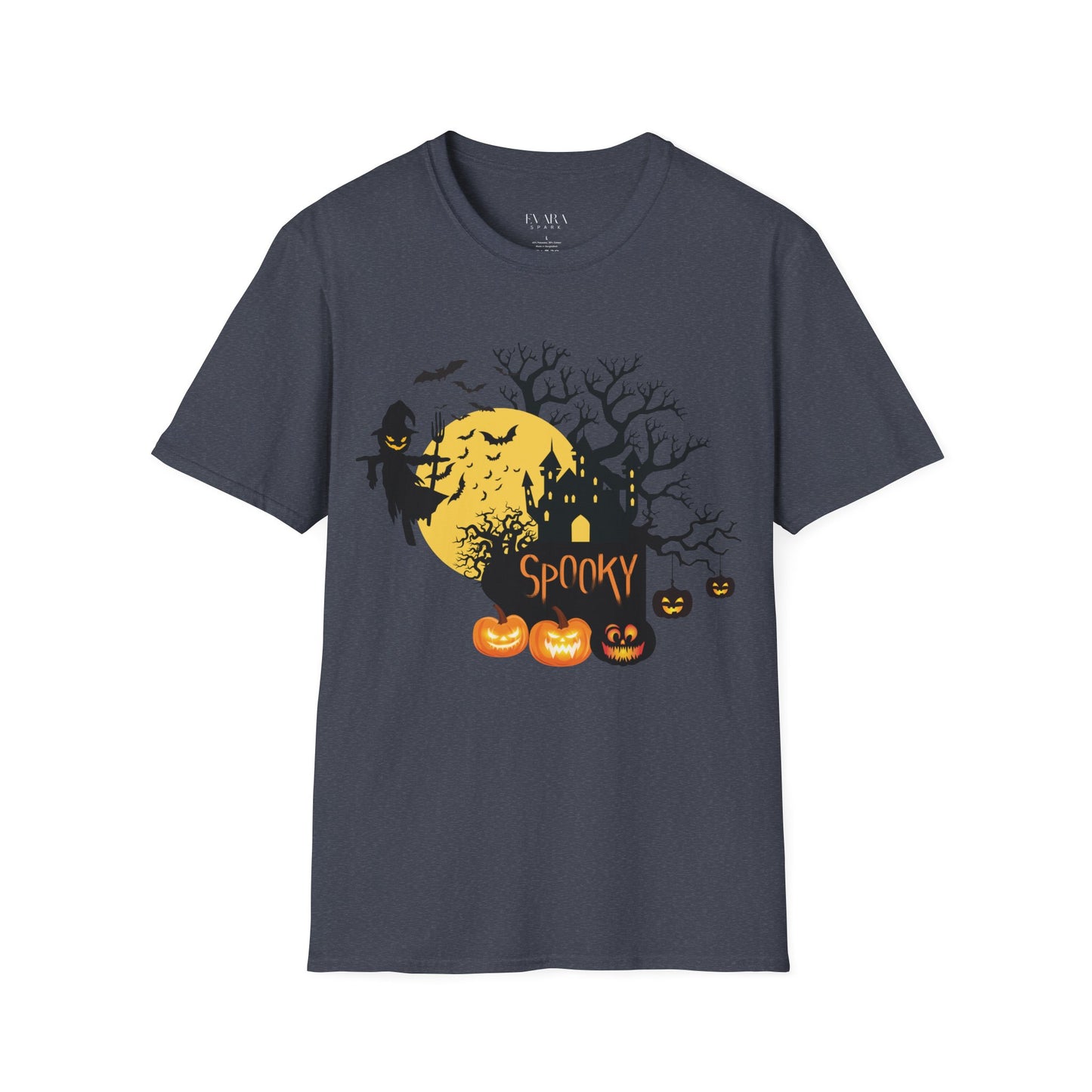 Spooky Halloween Unisex T-Shirt, Funny Haunted House Graphic Tee for Men & Women