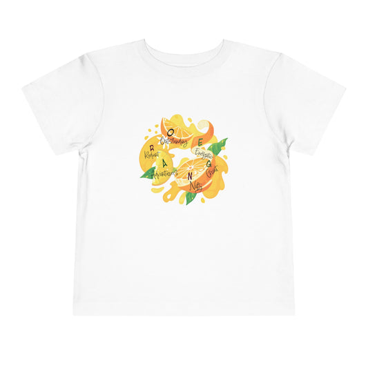 Toddler Tee Orange Cute Picture
