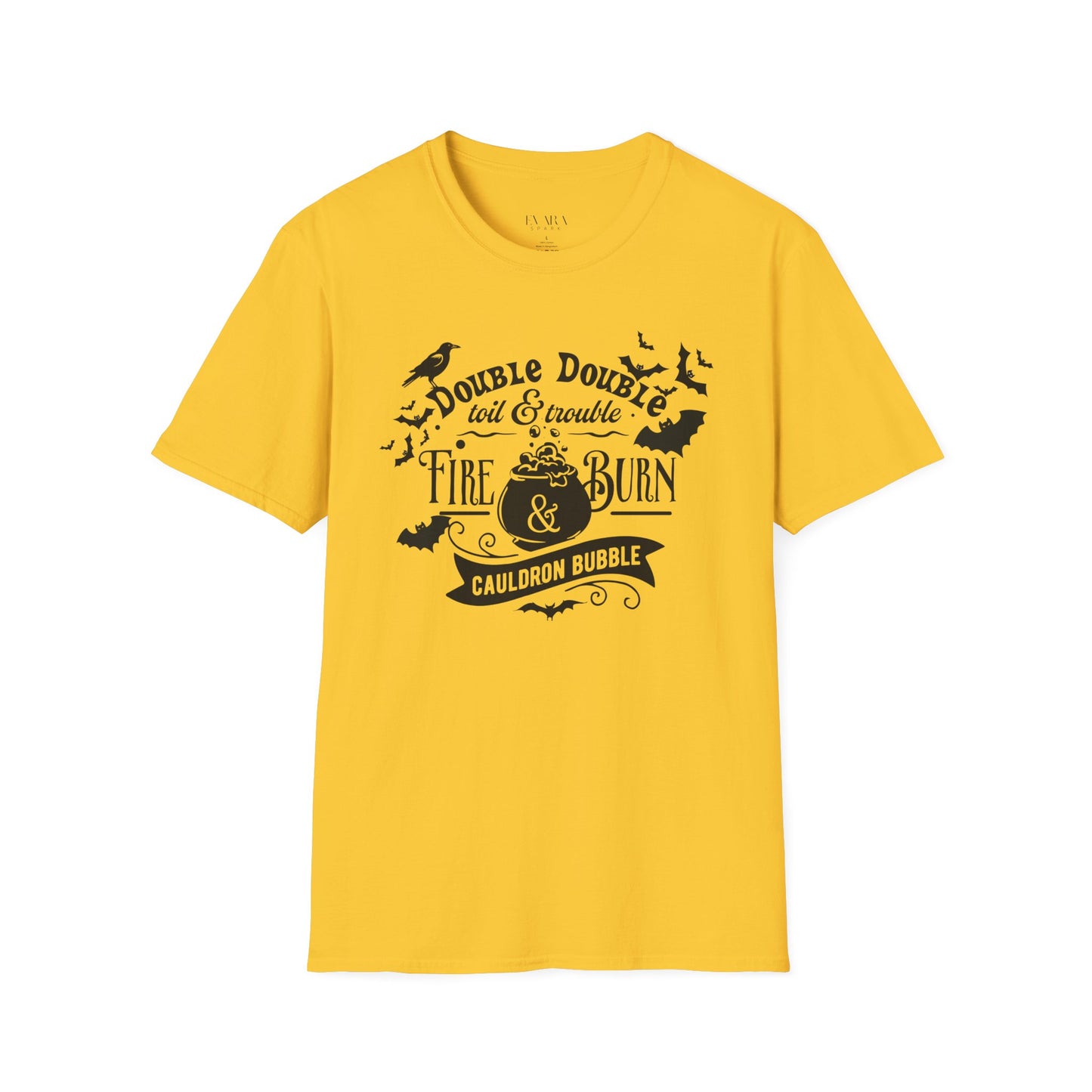 Double-Double Toil and Trouble T-Shirt, Unisex Halloween Witch Quote Tee