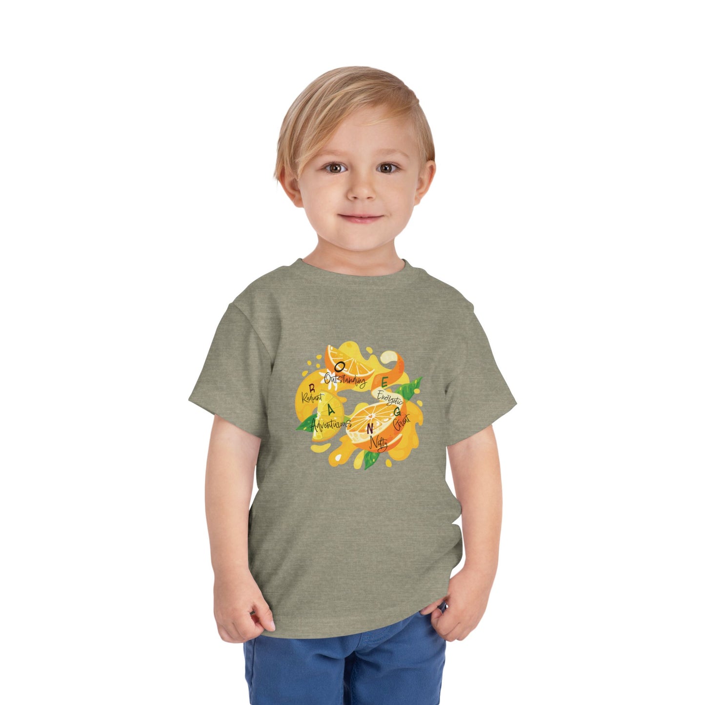 Toddler Tee Orange Cute Picture