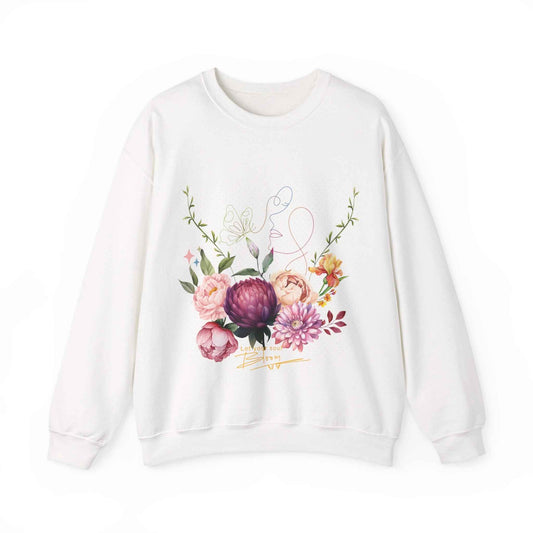 Floral Inspirational Crewneck Sweatshirt– Let the Soul Bloom Women's Cozy Pullover