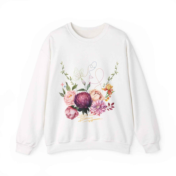Floral Inspirational Crewneck Sweatshirt– Let the Soul Bloom Women's Cozy Pullover