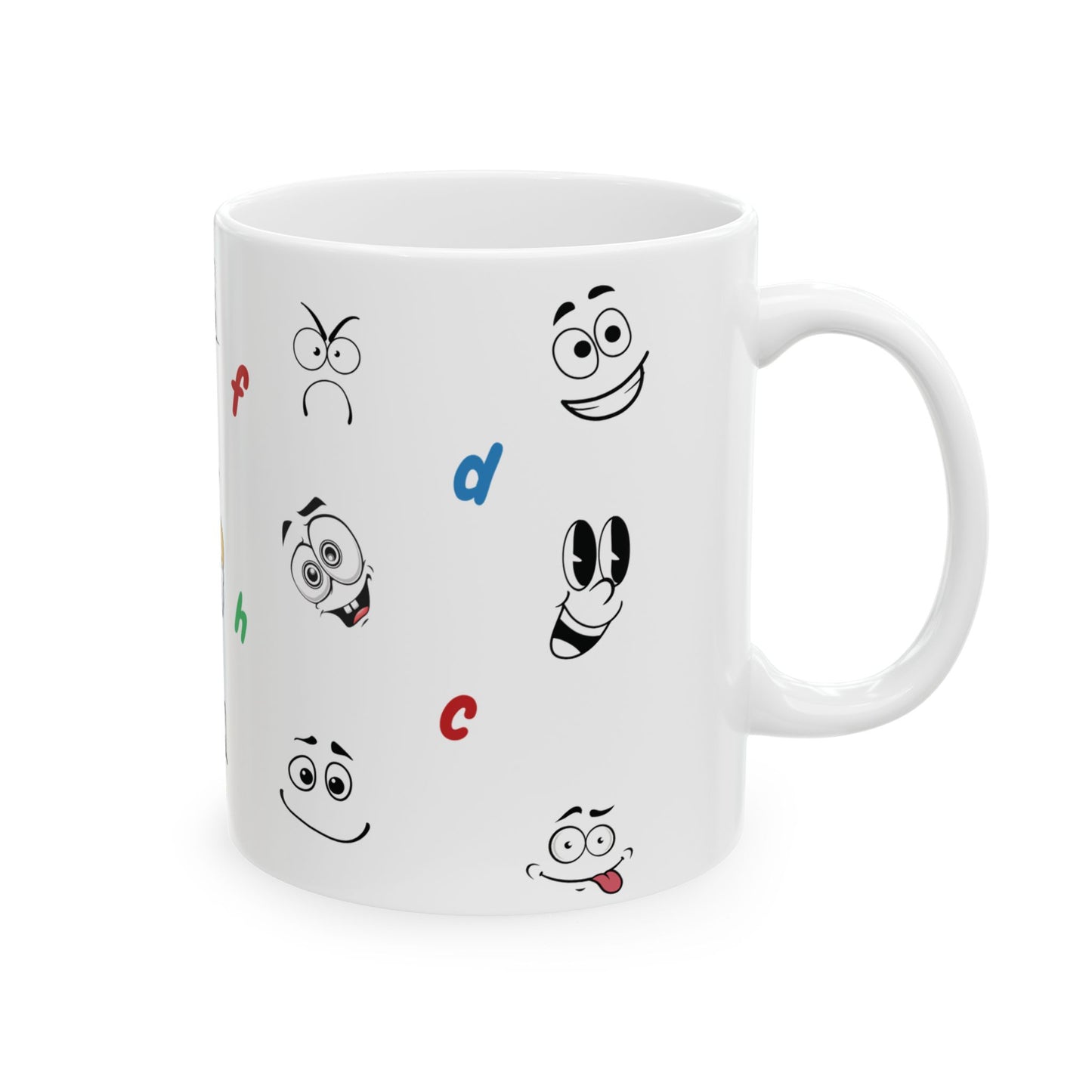 "Smiles All Around - Cute Smiley Faces Mug"