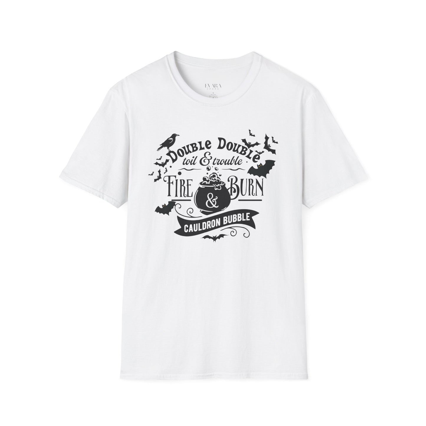 Double-Double Toil and Trouble T-Shirt, Unisex Halloween Witch Quote Tee