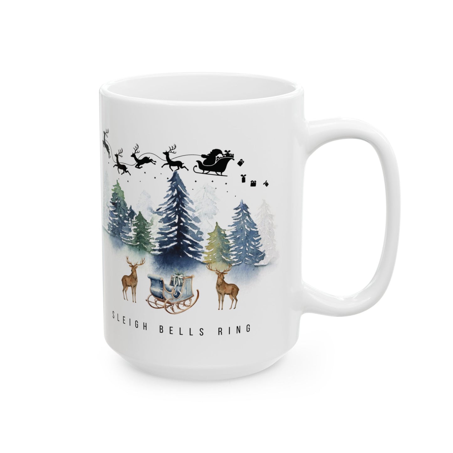 'Sleigh Bells Ring' beautifully designed Mug (11oz, 15oz)