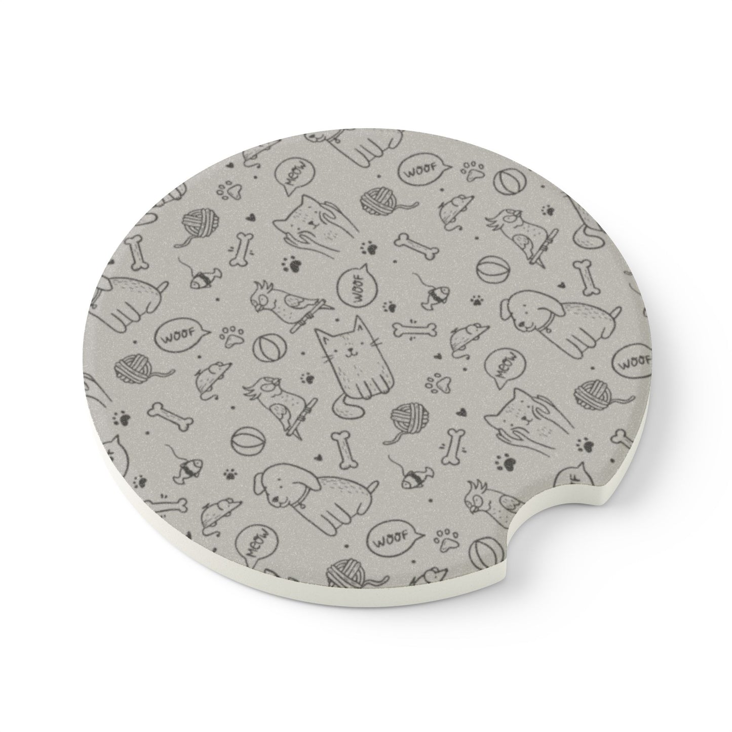 Pet Lovers Soapstone Car Coaster(set of 2)