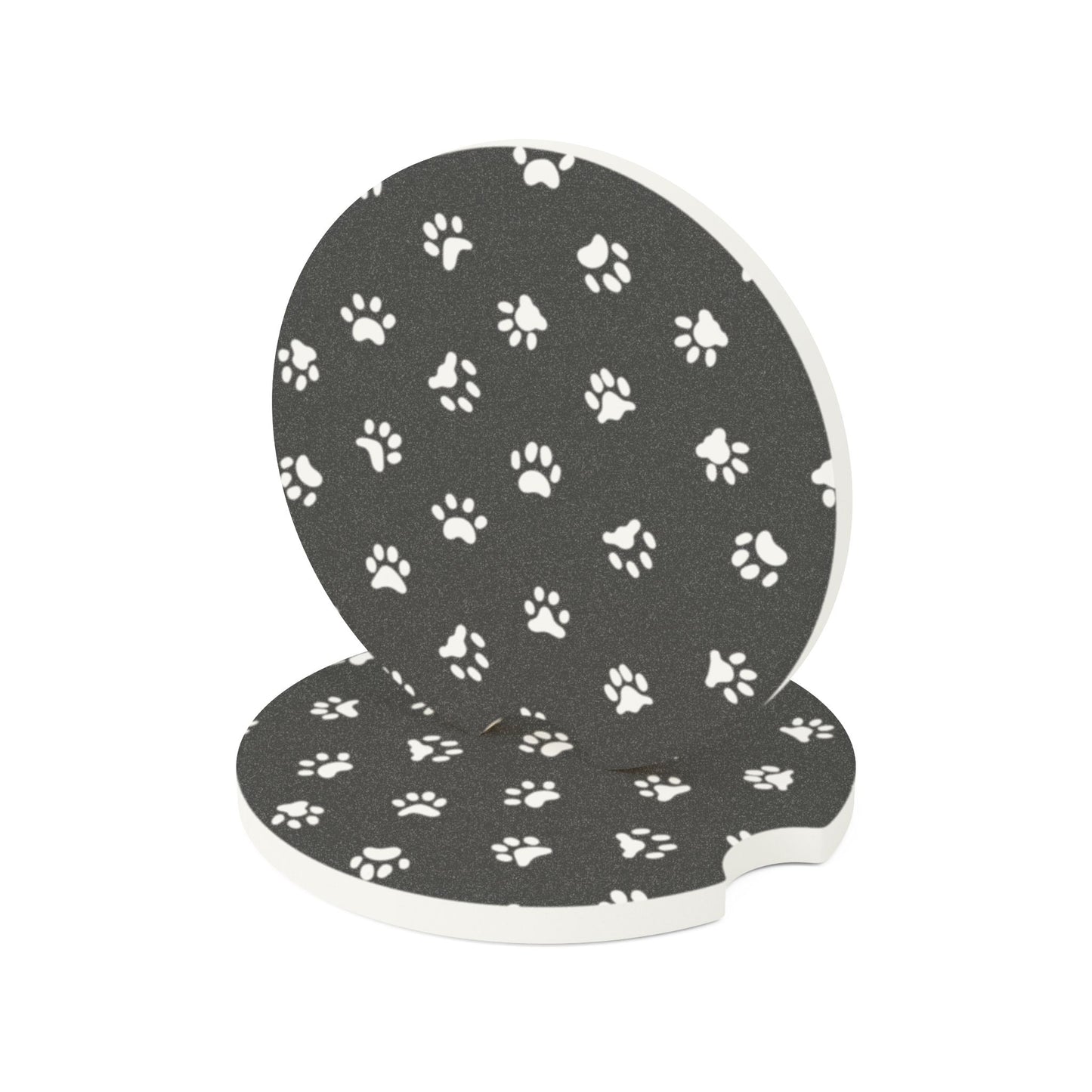 Paw Print Soapstone Car Coaster (Set of 2)