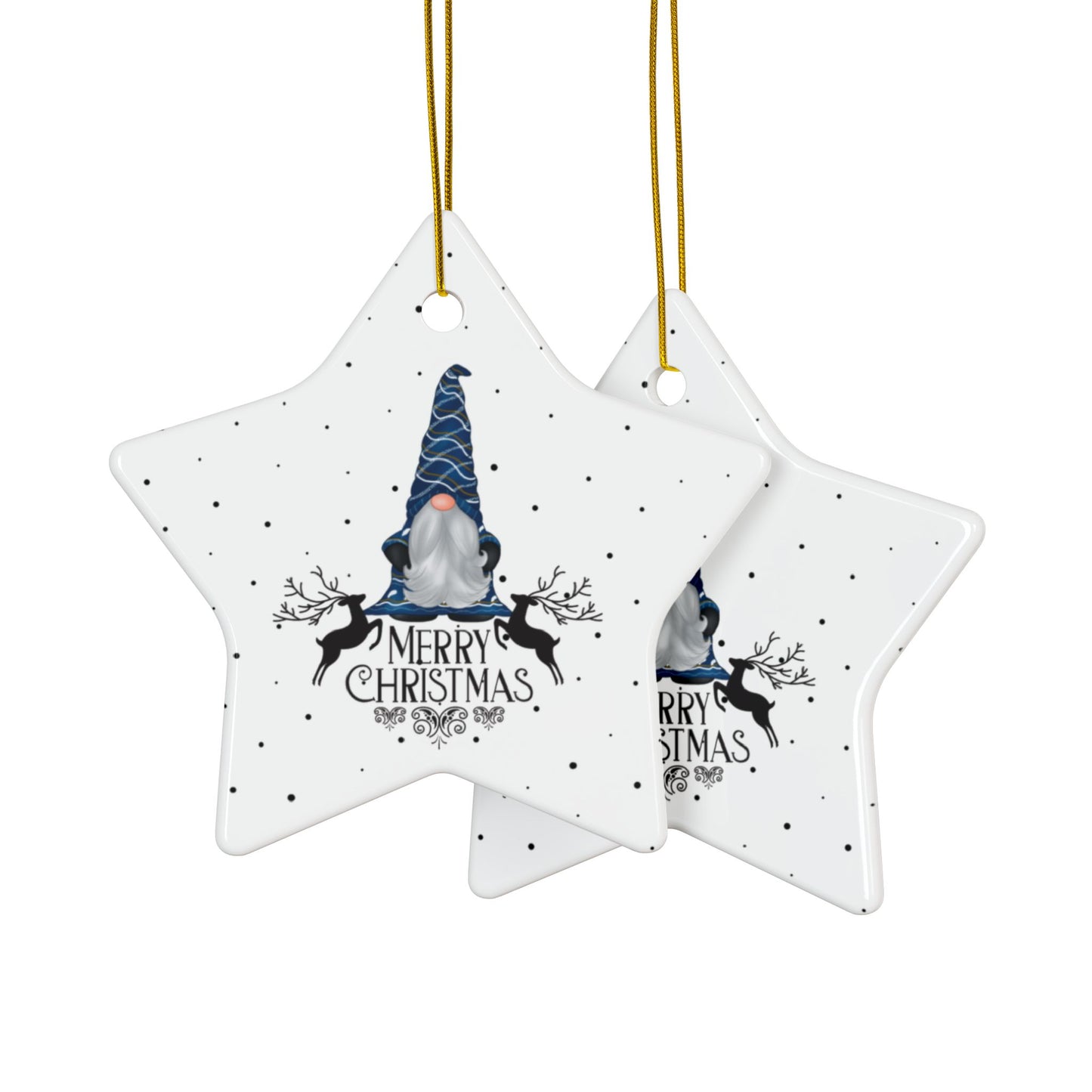 Stunning Holiday Ceramic Ornaments, 2-Side Print, (1pc, 3pcs, 5pcs, 10pcs)