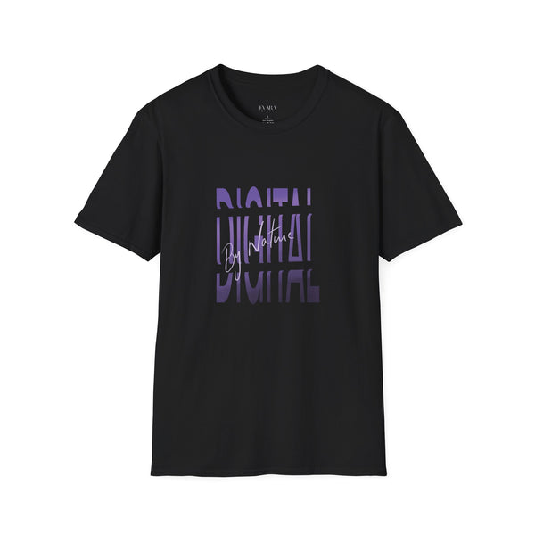 digital by nature black t-shirt for men