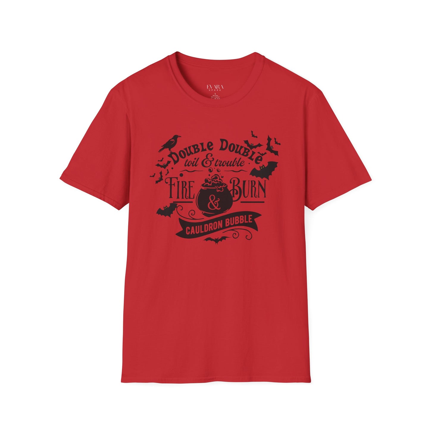 Double-Double Toil and Trouble T-Shirt, Unisex Halloween Witch Quote Tee