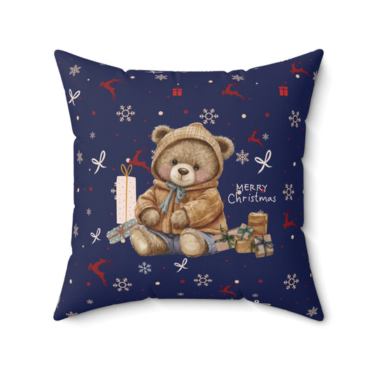 Christmas Teddy Pillow