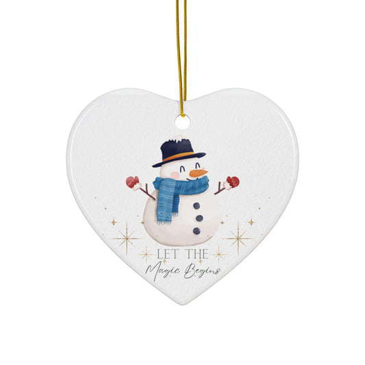 'Let The Magic Begins' Christmas Ceramic Ornament
