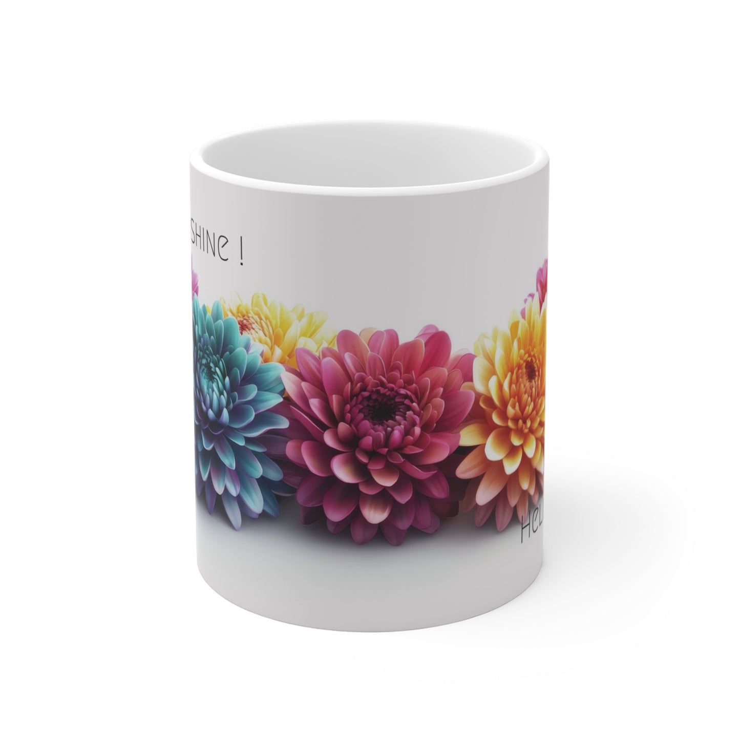 Beautiful Floral ‘Hello Sunshine’ Mug 11oz