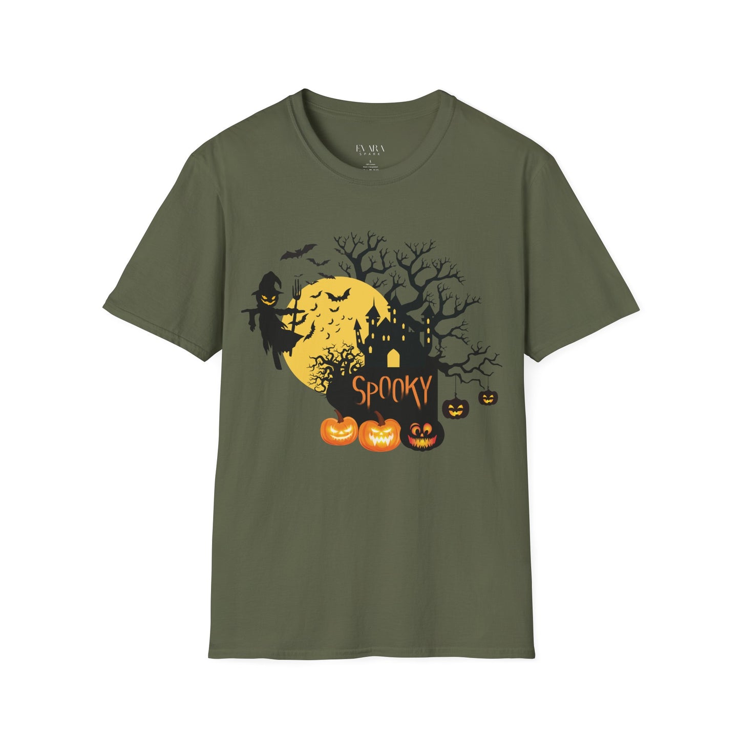 Spooky Halloween Unisex T-Shirt, Funny Haunted House Graphic Tee for Men & Women