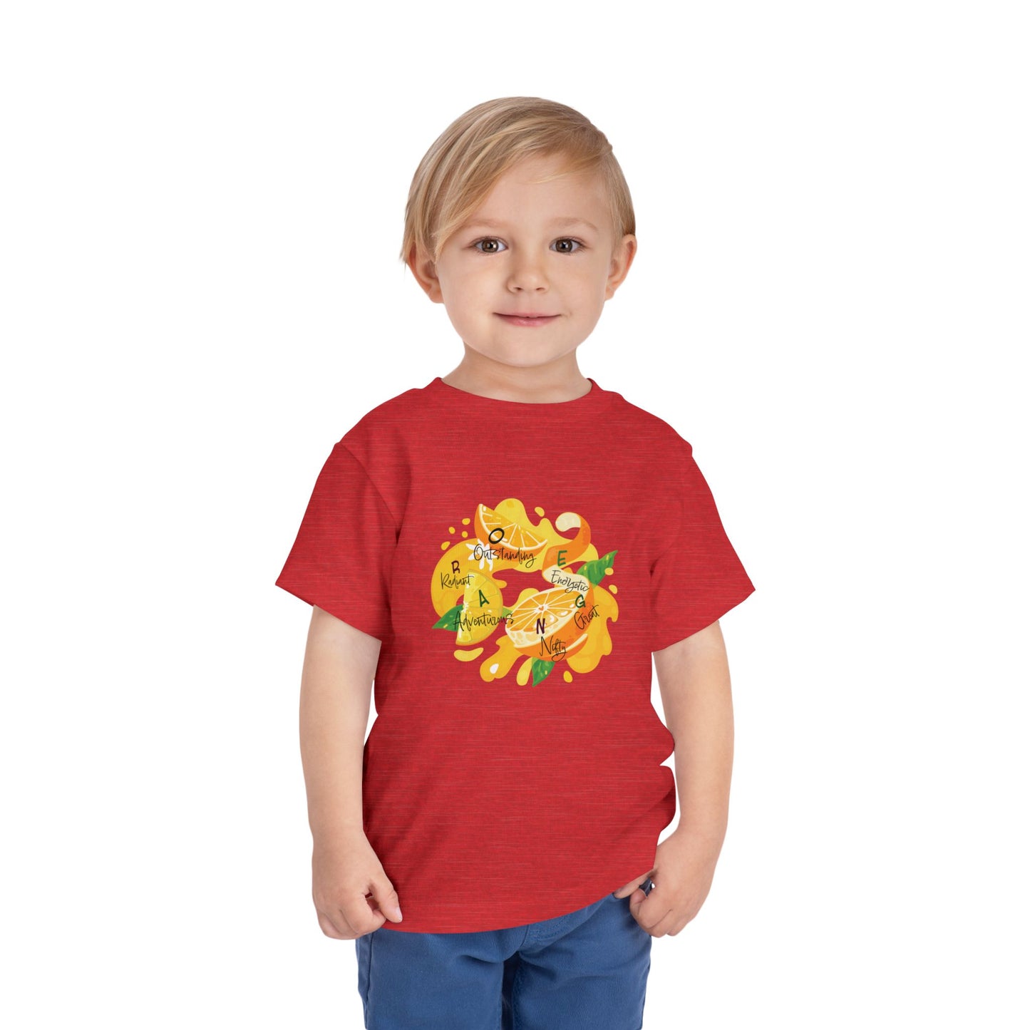 Toddler Tee Orange Cute Picture