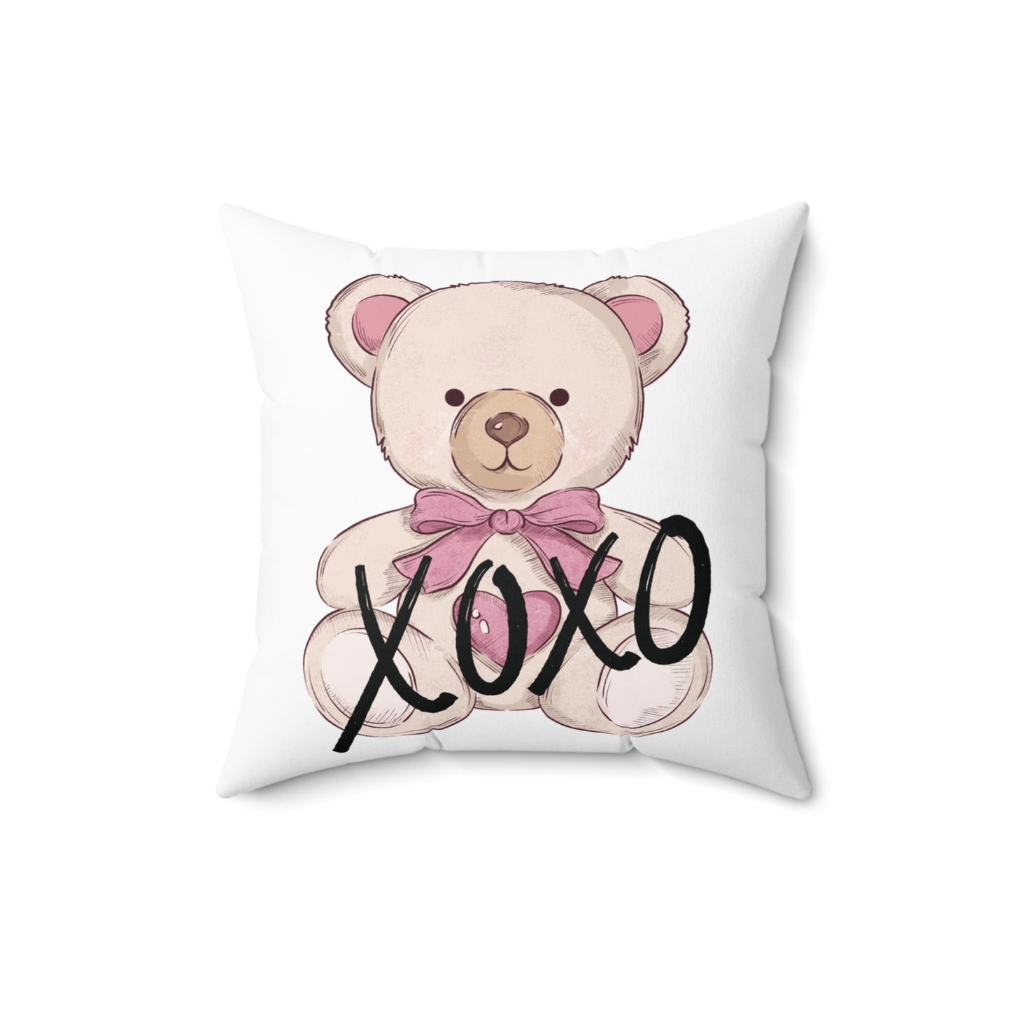 'Teddy Love' Square Pillow