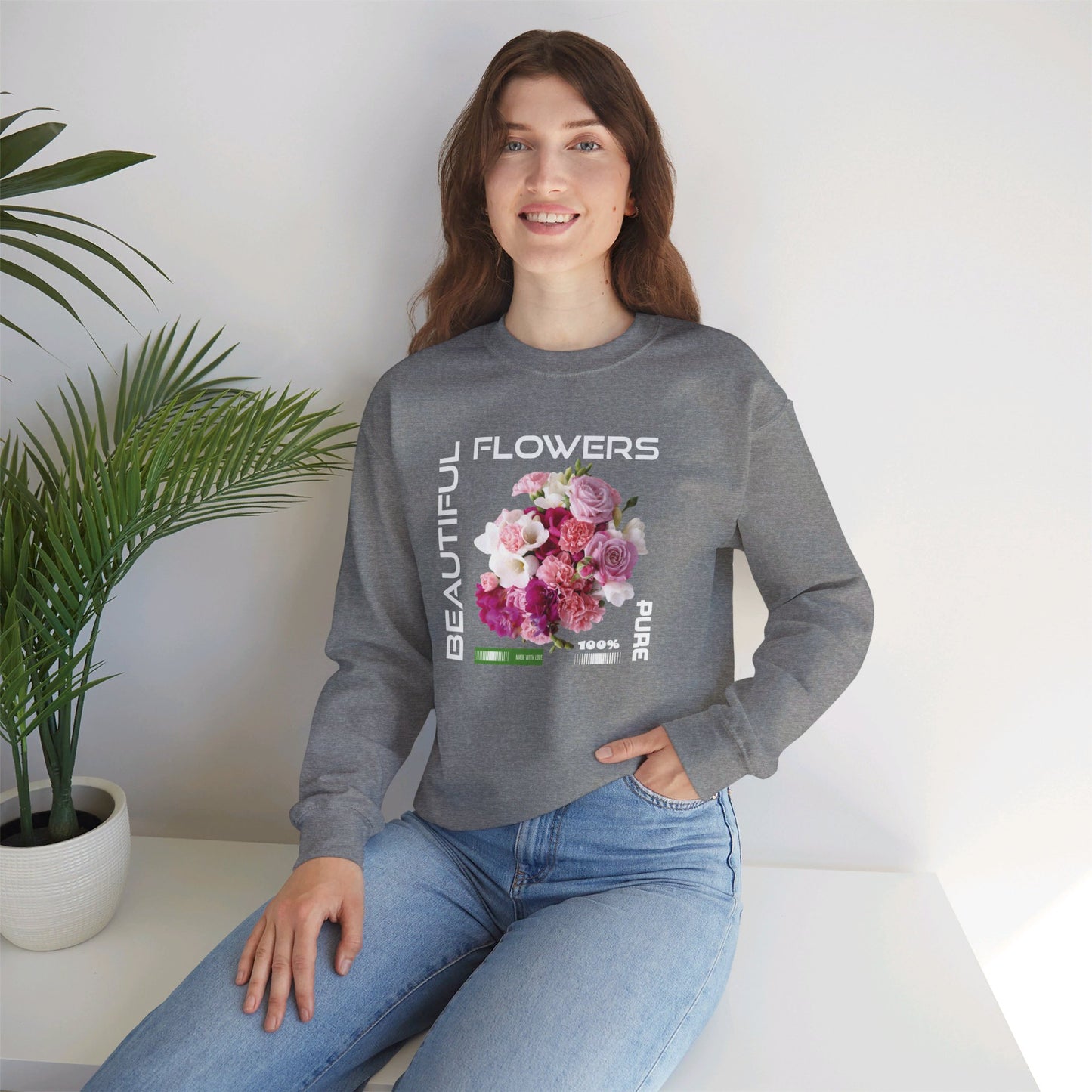 Beautiful Flowers Crewneck Sweatshirt