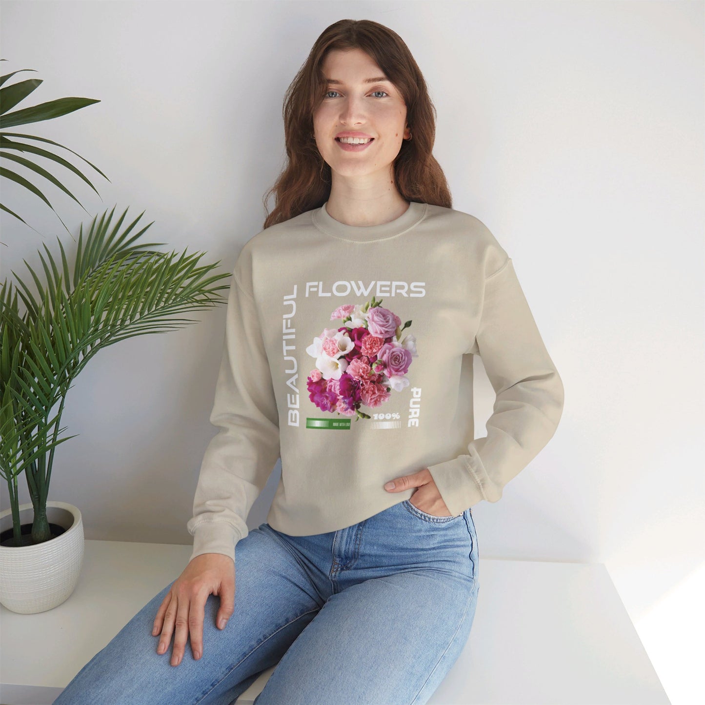 Beautiful Flowers Crewneck Sweatshirt