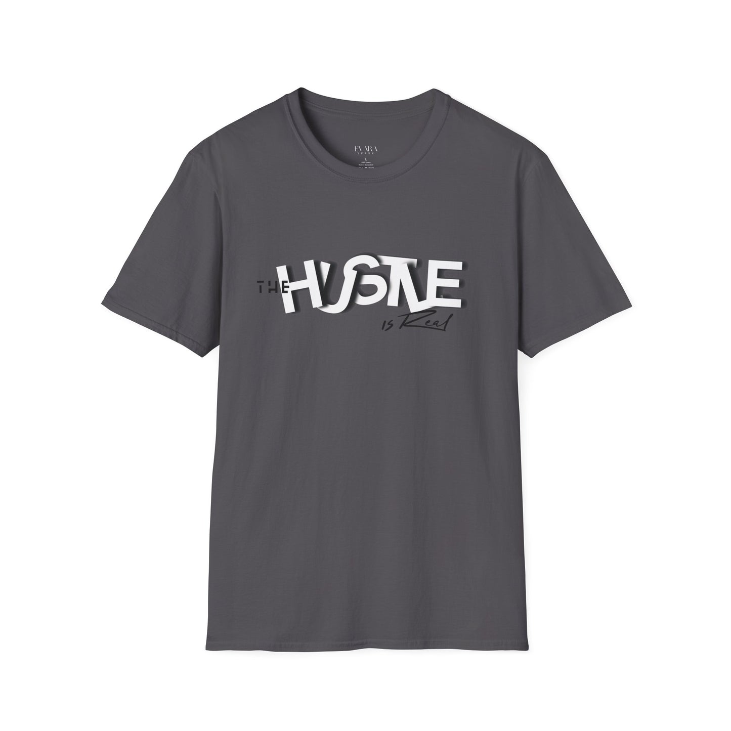 The 'HUSTLE Is Real' T-Shirt for Men-Soft style Cotton Graphic Tee