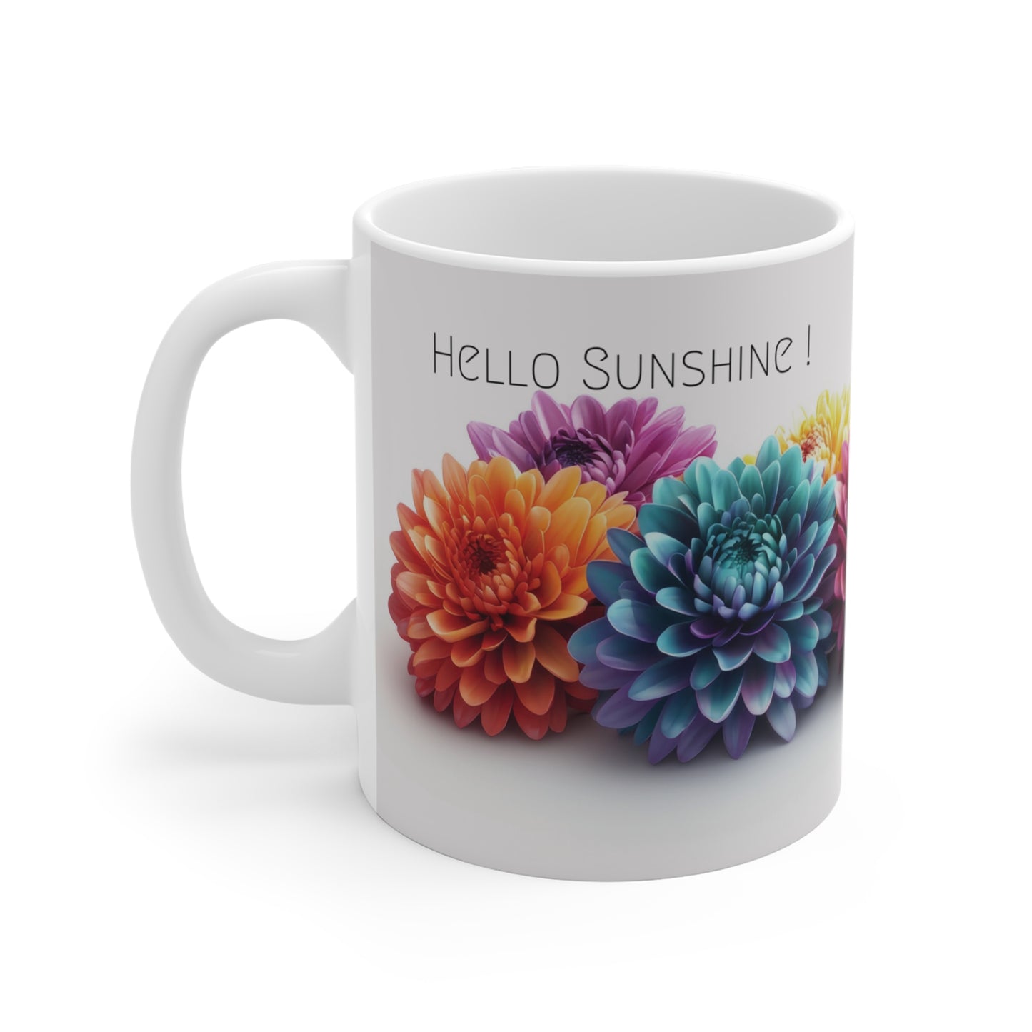 Beautiful Floral ‘Hello Sunshine’ Mug 11oz