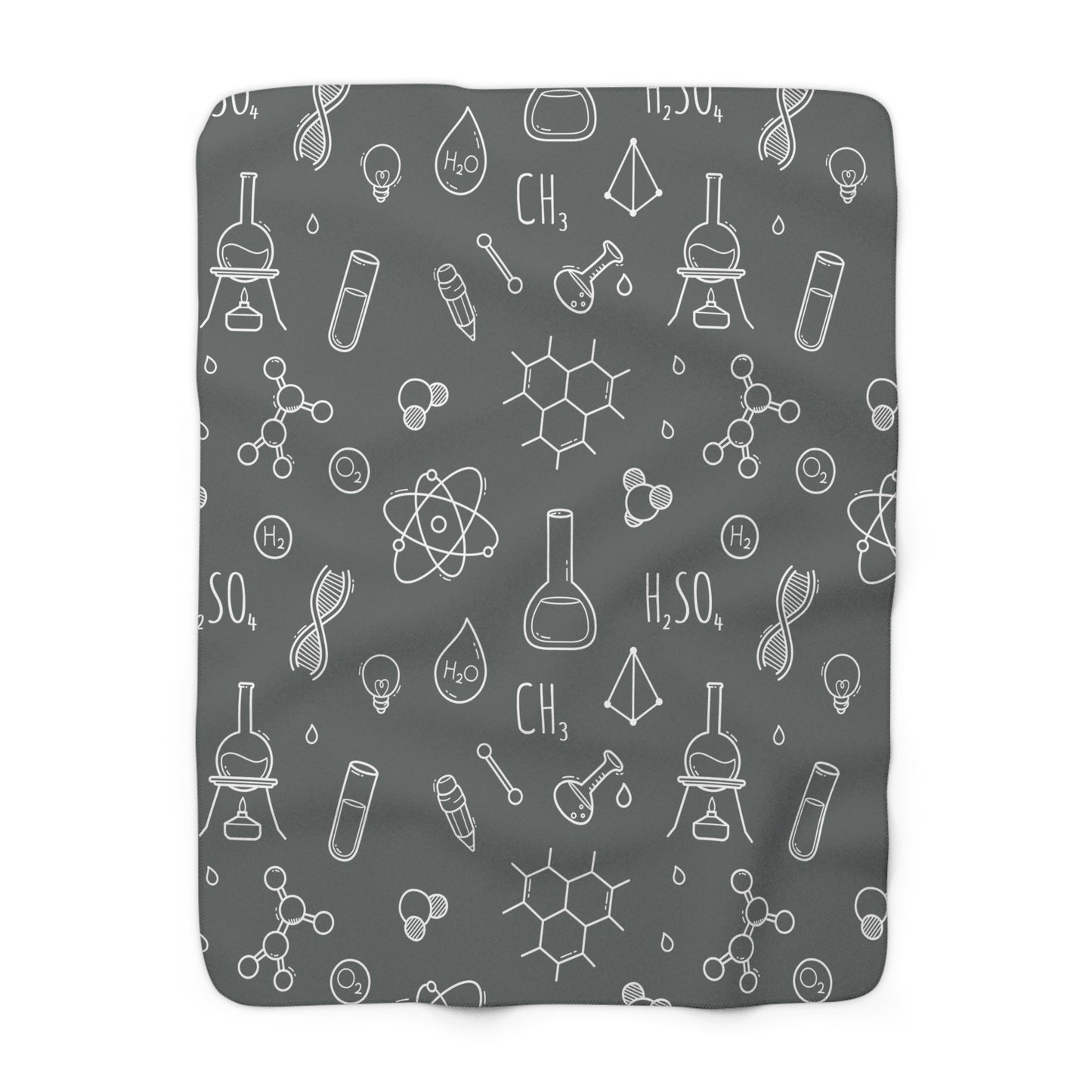 Sherpa Fleece Blanket - Science Experiment Themed