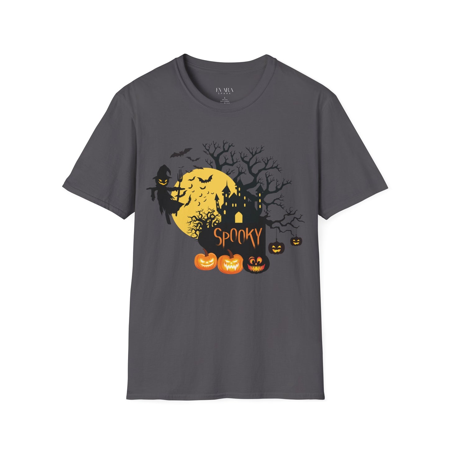 Spooky Halloween Unisex T-Shirt, Funny Haunted House Graphic Tee for Men & Women