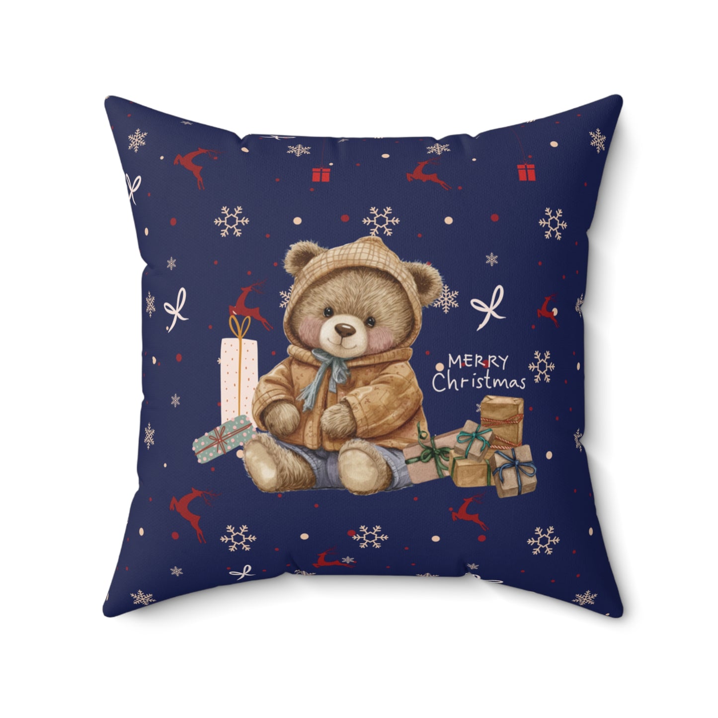 Christmas Teddy Pillow