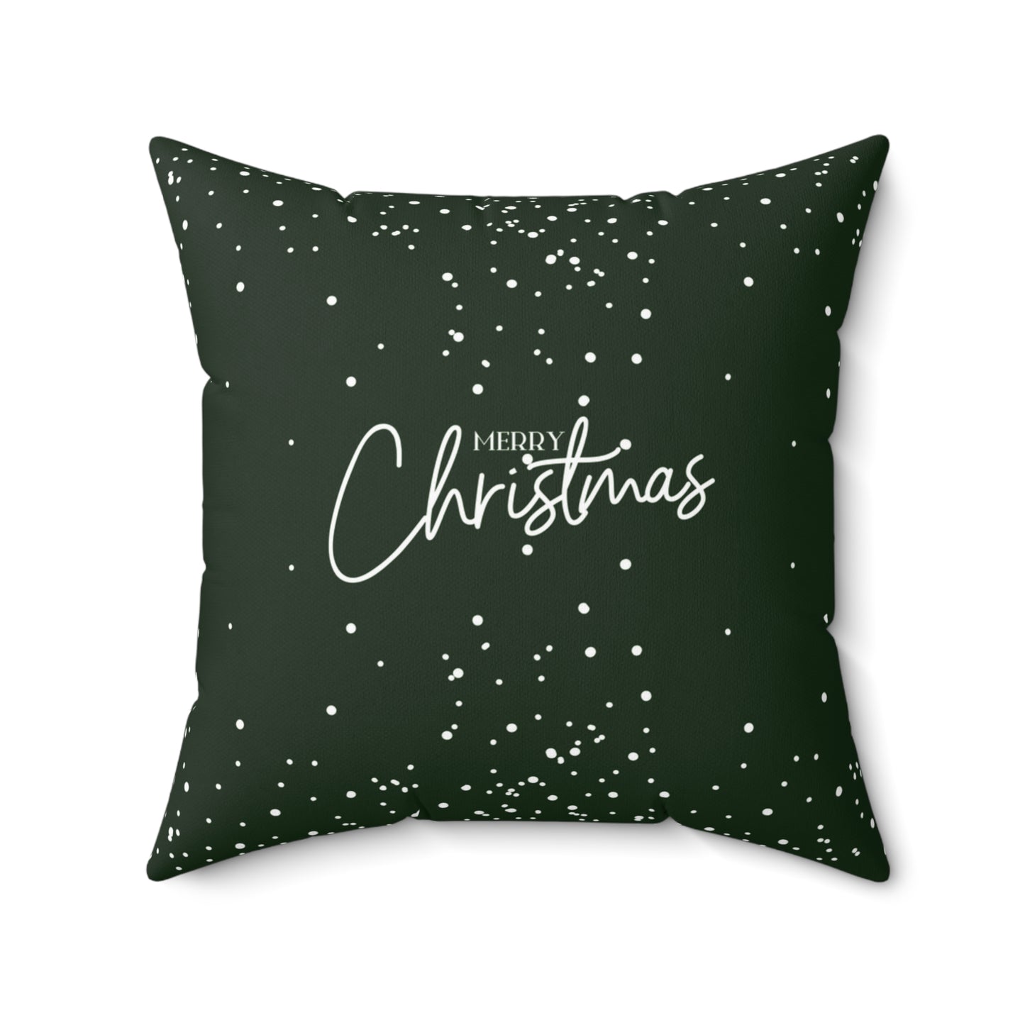 Frosty Merry Christmas Square Pillow