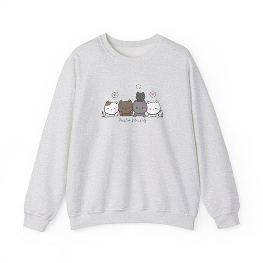 'Pawsitive Vibes' Crewneck Sweatshirt for Women