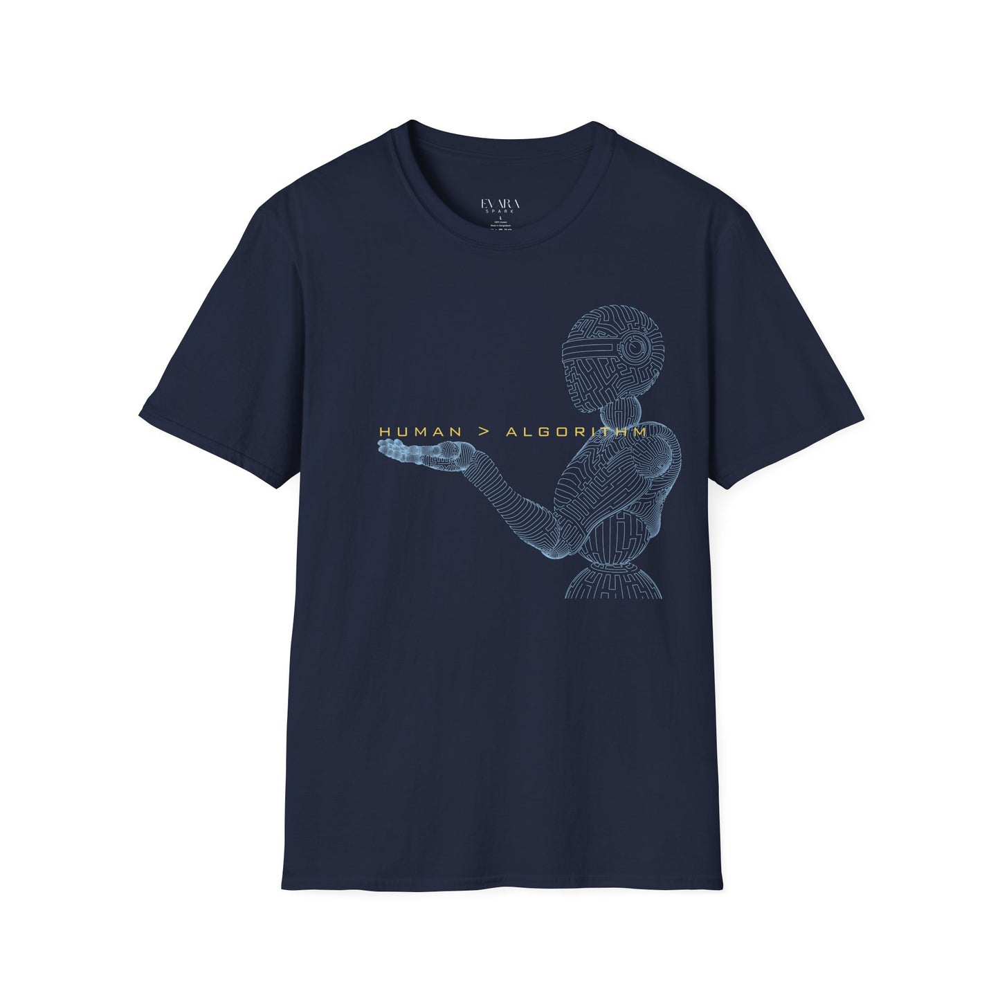 Human > Algorithm - Futuristic Graphic Unisex T-Shirt