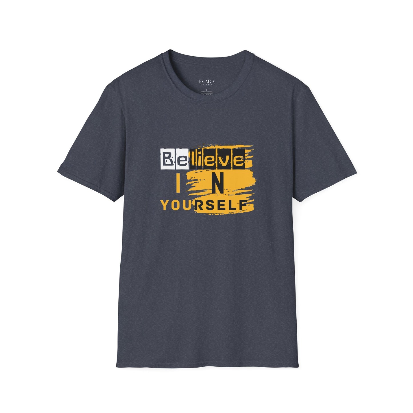 Inspirational Unisex Softstyle T-Shirt - 'Believe in Yourself'