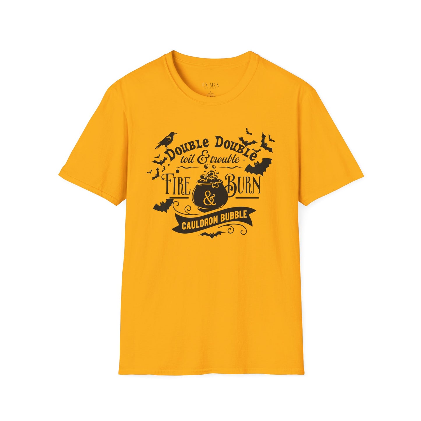Double-Double Toil and Trouble T-Shirt, Unisex Halloween Witch Quote Tee
