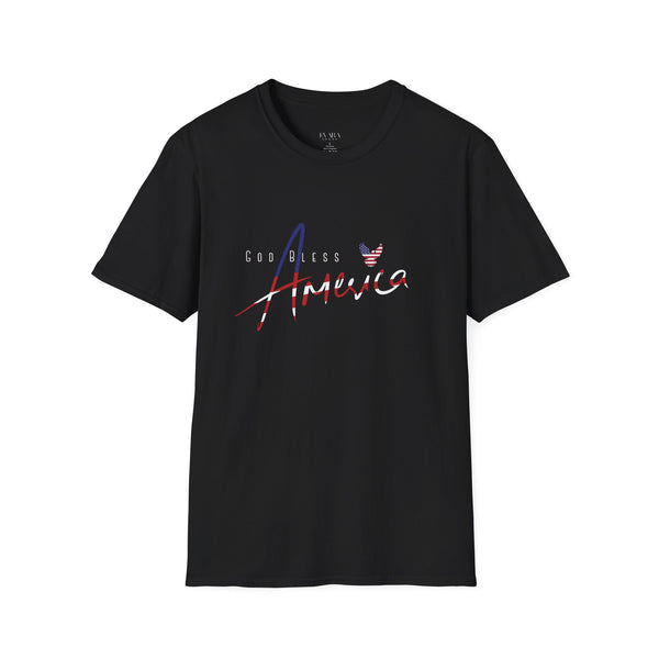 'God Bless America' Patriotic Script  Tee