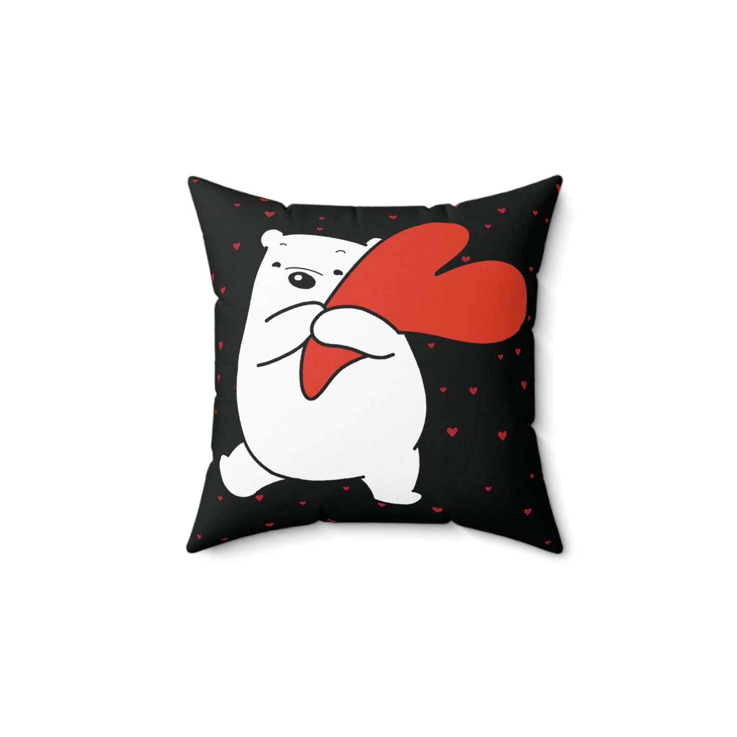Valentine's 'Hearty Teddy' Square Pillow