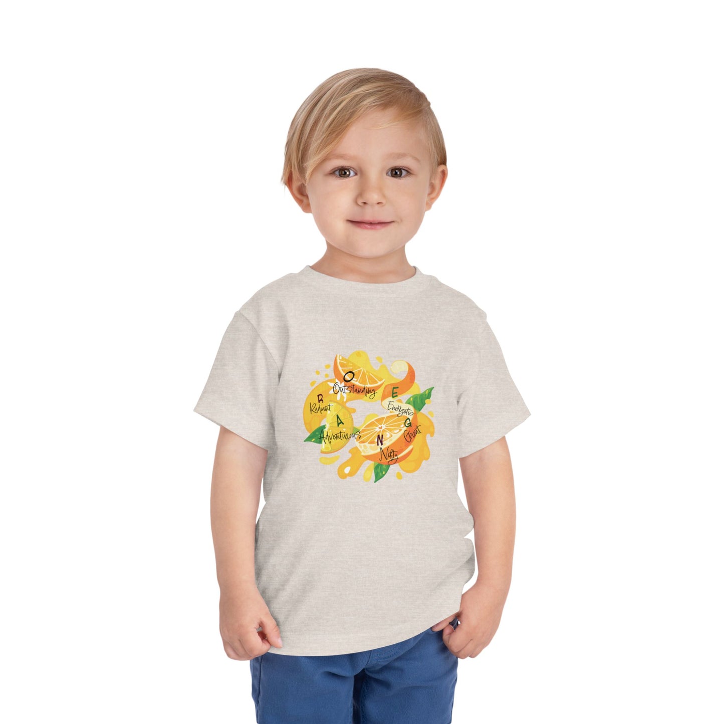 Toddler Tee Orange Cute Picture