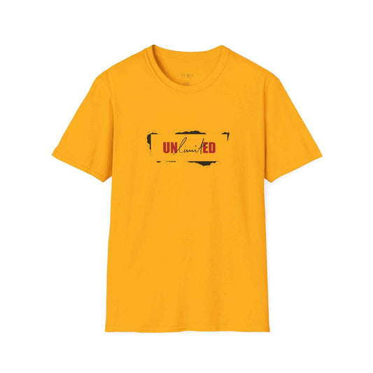 Unlimited Typography T-Shirt for Men – Soft style Cotton Tee-Minimalist Graphic Shirt, Motivational Streetwear