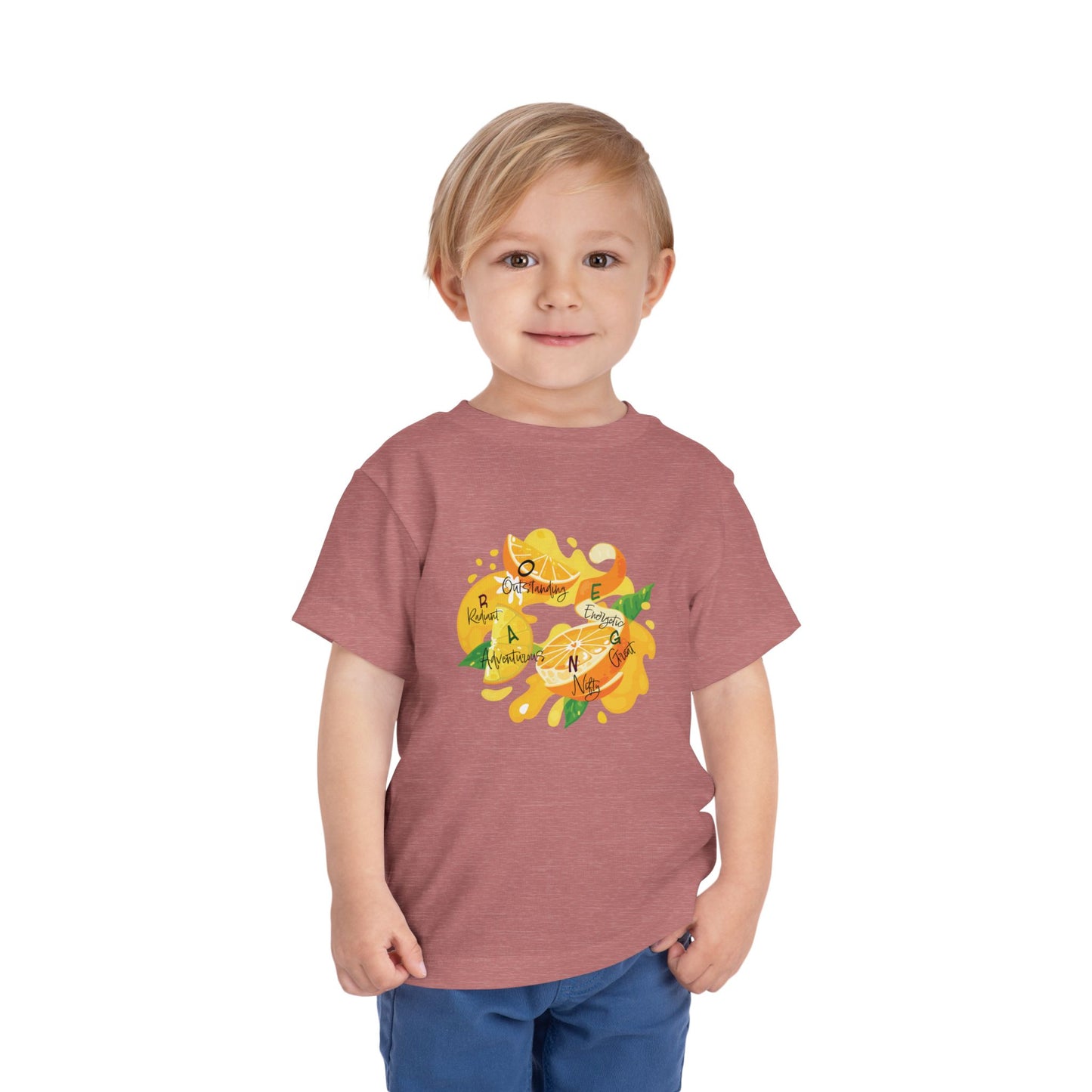 Toddler Tee Orange Cute Picture