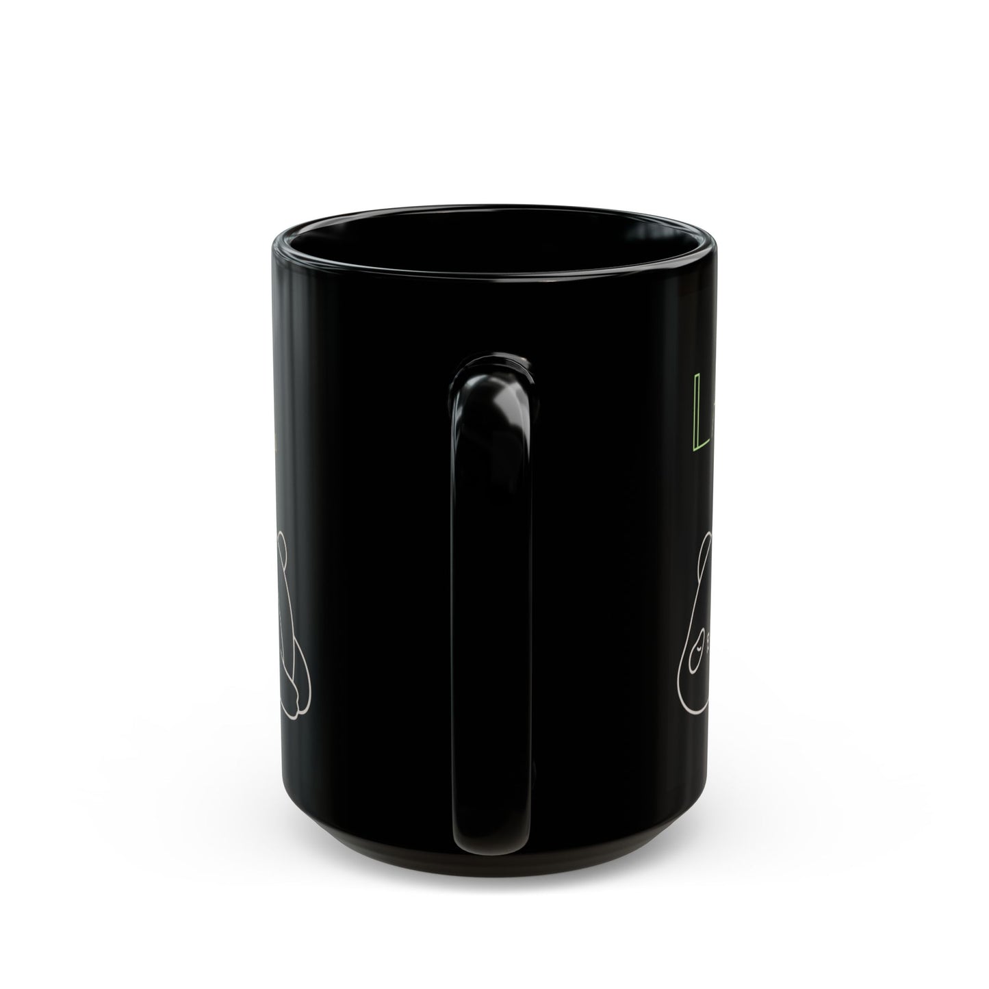 Lazy Panda Black Mug 15 oz- Fun Coffee Cup for Animal Lovers & Relaxation Enthusiasts